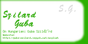 szilard guba business card